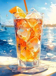 Oil Painting By Numbers Iced Lemon Tea DIY Number Drawing Canvas Pictures By Numbers Home Decor Large Size