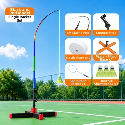 Solo Badminton Trainer Outdoor Rebound Practice