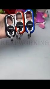 KEEPWORKING Car Keychain Creative Key Holder Men Fashion Camping Climbing Metal Key Ring Car Styling Auto Car Keyring Accessories