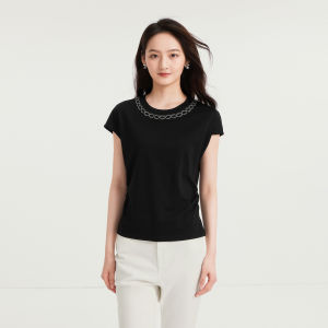 Koradior | Soft Breathable Drape Mixed Knit Blouse Summer