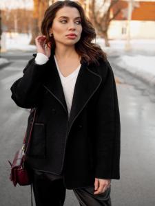 Áo Khoác Len Hai Mặt Cao Cấp Cho Nữ 1210H81047 Thu Đông Lông Da Lộn Hai Hàng Khuy Áo Khoác Ngoài Thoải Mái Thường Ngày