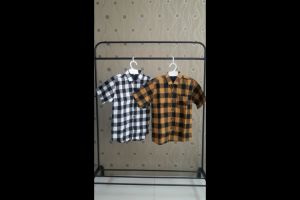 Kemeja Flanel Anak Motif Kotak Lengan Pendek