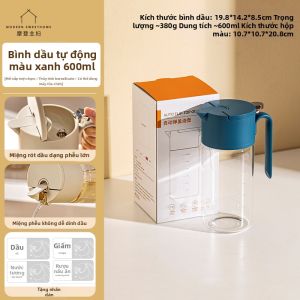 MODERN SWEETHOME | Chai Dầu Mở và Đóng Tự Động An Toàn Thực Phẩm Thủy Tinh Borosilicate
