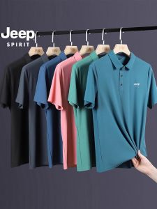 Áo Thun Polo Tay Ngắn JEEP Ice Silk Nhanh Khô Cho Nam Mùa Hè Mỏng Thoáng Khí Thường Ngày Thêu Tay Áo Ngắn Cổ Polo