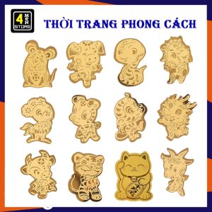 Miếng Dán 12 Con Giáp Mạ Vàng Hút Tài Lộc Dùng Dán Điện Thoại - Miếng Dán Điện Thoại 12 Con Giáp Phong Thủy Mang Lại Sự May Mắn