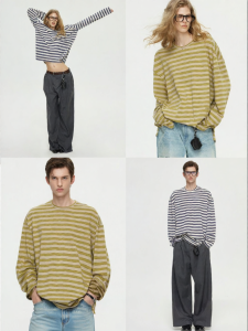 ULD | Vintage Striped Embroidered Baggy T-shirt