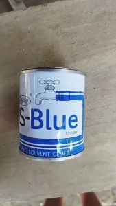 Shelby S-Blue PVC Solvent Cement Strong Bond Adhesive for Plastic Pipe Fittings 1/12 Liter 1/4 Liter 1 Liter