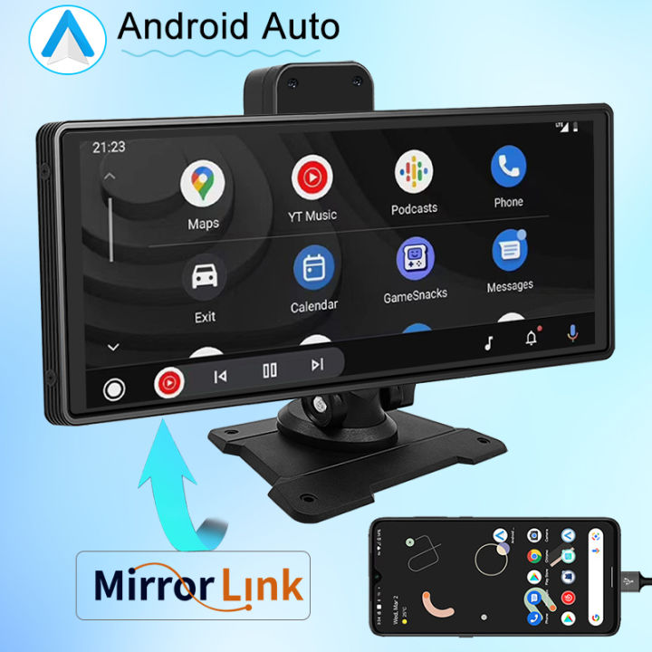 Portable Car Multimedia Player Wireless Carplay Android Auto Player 10.
