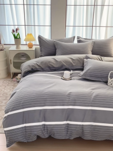 Home Sabai : ชุดผ้าปูที่นอน ชุดเครื่องนอนลายตาราง ขนาด 6 / 5 ฟุต ผ้า polyester เกรดพรีเมี่ยม