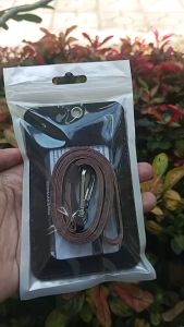 Name Tag Id card Kulit Asli Sapi Logo Haleyora Power Brown Bergaransi