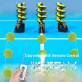 Peck Tennis Ball Launcher Self-Service Training Device Coach Feeder Machine with Retrieval Net Single Player Fitness Equipment. 