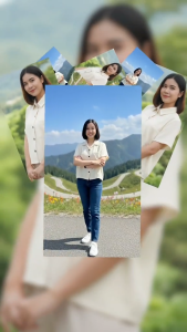 เสื้อเชิ้ตทรงลำลอง ผ้าฝ้ายด็อบบี้ทอลายสีธรรมชาติ(ผ้าดิบ)