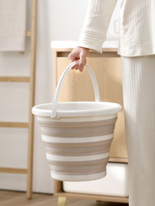 Foldable Thickened Handheld Portable Outdoor Travel Student Dormitory Bucket Basin Large Capacity Household Cleaning Tool