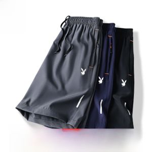 Playboy Ice Silk Sports Shorts Five-Quarter Length Quick Dry Basketball Running Casual Pants Youth Summer Fashion Loose Fit