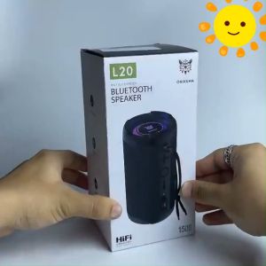 Onikuma L20 Outdoor Portable RGB Light Waterproof Stereo Dual Speakers Wireless Speaker Loud Wireless Bluetooth Speaker Colorful Outdoor Bluetooth Speaker Portable Loud Subwoofer