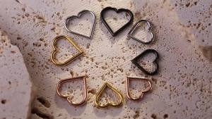 Stainless Steel Nose Ring Heart Daith Piercing Jewelry Hypoallergenic Clicker Hoop Rook Cartilage Helix Earrings 16G