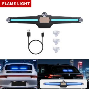 LED Car Warning Light Night Safety Strobe Blue Light Wireless Vibration Activated for Rear Window Anti-Collision Decorative Lamp