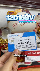 (DEAL CHÍNH HÃNG 50%) Sim Vina 5G 1 Năm Trọn Gói Không Nạp Tiền  Miễn Phí Data + Nghe Gọi |  U1500 - 12D159V - 12TD49 - 14BIG50Y - FHAPPY - D500 - SODA - 12FCLUB . FREESHIP - CHƯA KÍCH HOẠT.