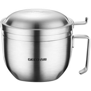 GEDO | Lidded 304 Stainless Steel Noodle Bowl Lunch Box for Students & Office Workers