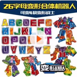 【READY STOCK】New Series Alphabet Number Toy Deformation Robot Set OMG-T-128