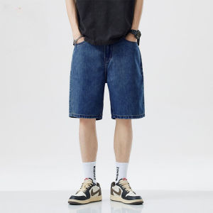 Quần Jean Nam Mùa Hè 7 Inch Slim Fit Ống Thẳng Quần Short Denim Ống Rộng Dáng Rộng Thiết Kế Thời Trang