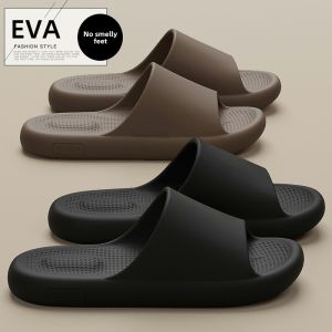 MONLEYTA | Odor-Resistant Mens Slippers Summer New Indoor Home Thick Bottom Anti-Slip Silent EVA Cold Slippers Outdoor Wearable
