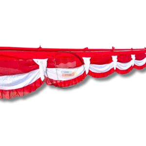 Bendera Merah Putih Background Lidah Kain Abutai 10 Gelombang Panjang 8 Meter Dekorasi 17 Agustus