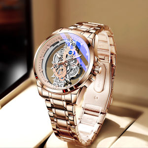 TPW Hot Trendy Fashion Wholesale Men Golden Skeleton Automatic Quartz Wrist Watches Luxury 2024