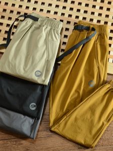 Lightweight High-End Mens Spring Summer Casual Pants Zipper Buckle Waterproof Breathable Fashion Urban Style Straight Leg Long Trousers