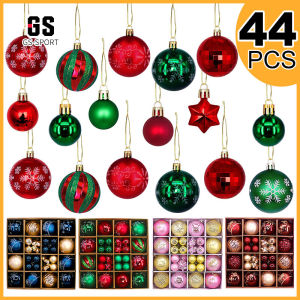44pcs set Christmas Balls Baubles Xmas Tree Hanging Christams Tree Decor Decorations Home Hanging Decorative Balls New Year Gift