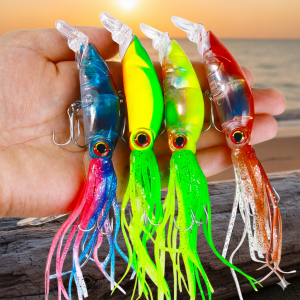 1PCS 40g 16.6g Hard Fishing Lure Fish Bait Squid High Carbon Steel Hook Octopus Crank For Artificial Tuna Sea Allure Tool