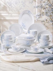 mornenjoy | Attractive Underglaze Colored Ceramic Dinnerware Set