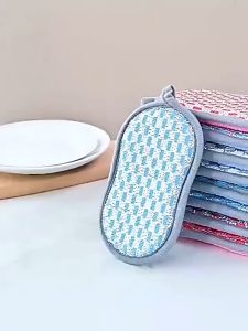 2pcs Double-sided Dishwashing Sponge Kitchen Cleaning Sponge Dish Cloth Kitchen Cleaning Tools