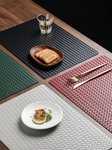Waterproof Oil-resistant Heat-resistant Leather Tablemat