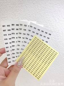 HNKMP | 【1/4sheets DIY Craft Self Adhesive Nail Polish Lipstick Color Number Tags Sticker Waterproof Laser Number Label Stickers】