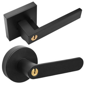 Ueb Official Mall ✪ Indoor Door Lock with Key Aluminum Alloy Handle Lock Reversible Right Left Sided Doors for Room Office Bedroom Home Privacy