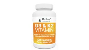 10000IU Vitamin D3 + 100mcg Vitamin K2 Capsules for Immune Support and Calcium Absorption Dietary Supplement Bone and Heart Health Support 120 Capsules/Bottle