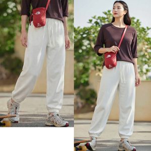 Textured Breathable Loose Jogger Pants