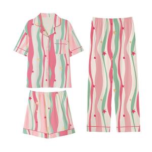 Bộ đồ ngủ nữ MiiOW Cat Lady bằng chất cotton polyester tay ngắn thoáng khí