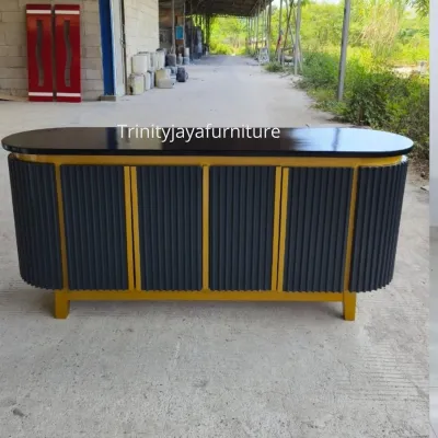 Bufet Pendek Oval Kaki 160cm Meja tV/trinityjayafurniture