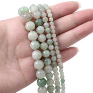 4/6/8/10mm Natural Stone Beads High Quality Jadite Jade Stone Beads for DIY Necklace Bracelet Jewelry Making 15" 38cm