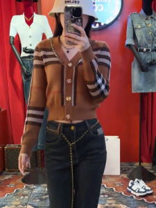 MANMI | Áo Blouse Knit Phong Cách Retro Giúp Gọn Người
