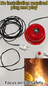 Fire alarm manual switch size 4 "/6"/8 "/10"/12 "with button Home Safety Shopping Center Fire alarm red button black button alarm protection power supply Bell protection power supply 220V AC power manual switch