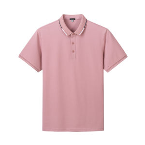 Paper Crane Mens Clothing Colored Rib Small Lapel Short Sleeve Polo Shirt Mens 2024 Summer New Arrival Men Casual T-Shirt