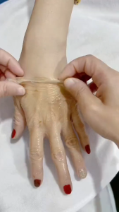 Topeng pengelupasan dengan lilin madu dan susu untuk kaki tangan krim pengelupasan untuk mengurangkan kulit mati membaiki kekeringan kaki tangan hand foot peel off mask 120g