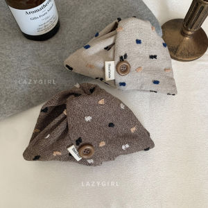 Café Color Dot Pattern Soft Fabric Hair Clips Fashionable Hair Accessories Gentle Versatile Headwear Korean Style Hairpins