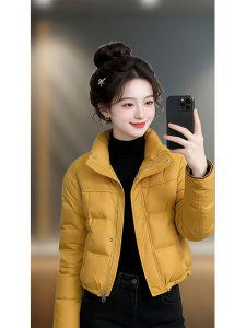 Shalldoer | Short Yellow Thickened Cotton Jacket Winter