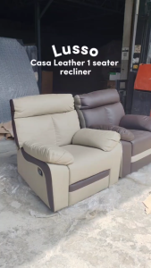 [FREE INSTALLATION] SMASIS LUSSO Recliner Sofa Set 1 Seater Recliner CASA Leather Sofa Lounge Chair Relax Sofa Casa Leather