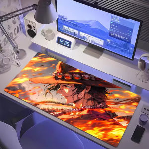 Bandai | One Piece Portgas D. Ace Flame Anime Extended Gaming Mouse Pad Large Desk Mat,Non-Slip Anti-Dirt Extended Desk Mat