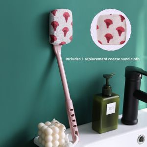 MONLEYTA | Japanese Long Handle Bath Scrubbing Tool Womens Back Bathing Brush Exfoliating Mud Strong Scrubbing No Need For Assistance